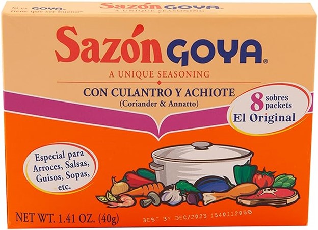 Sazonador Goya Achiote 40g (8 sachets)