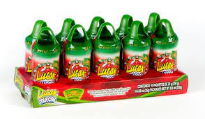 Muecas Watermelon flavored candy popsicles with chili powder
